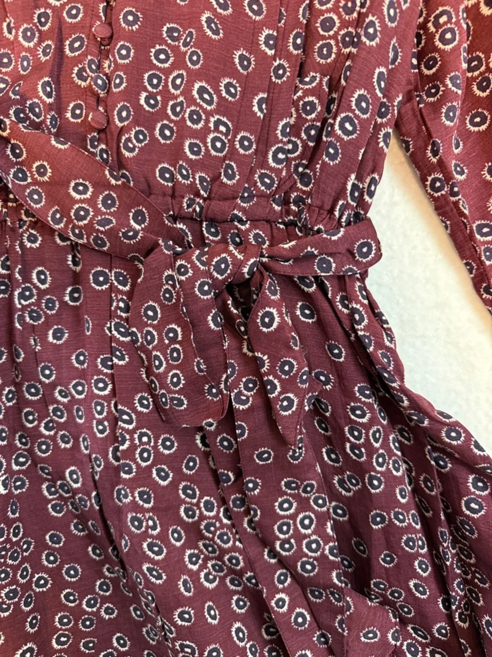 Outerknown Stardust Silk Blend Floral Ruffle Midi Dress - NWT - Size XS - Picture 6 of 7